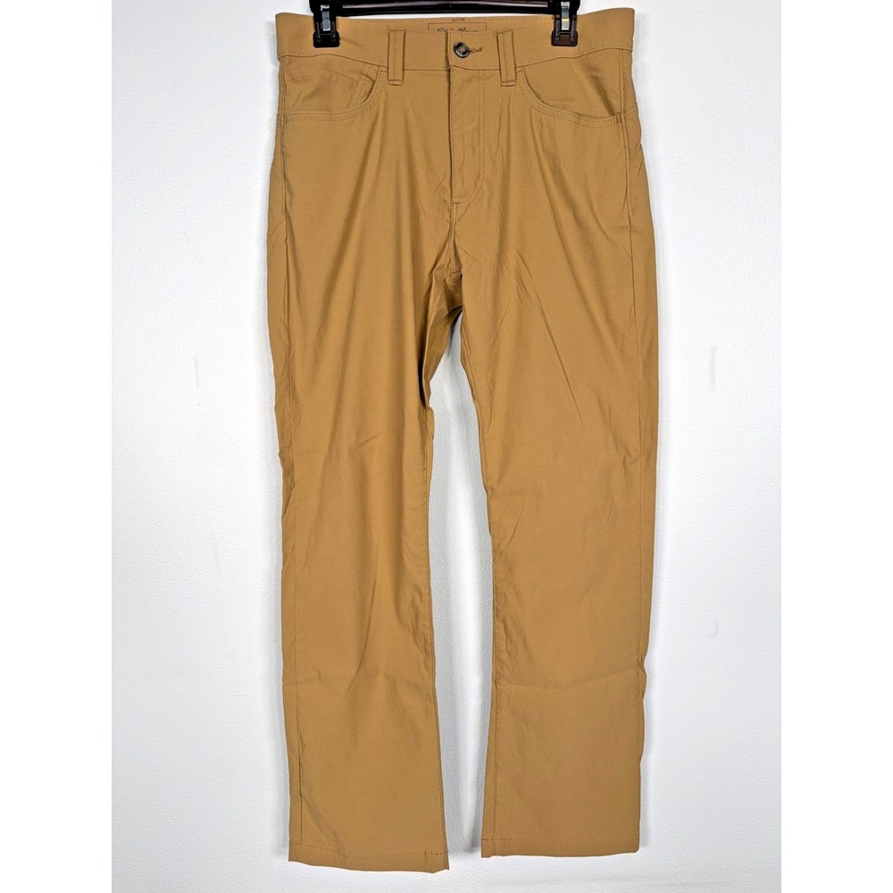 Eddie Bauer Pants Travex Men's Size 30x30 Beige Tan Straight Leg Flat Front